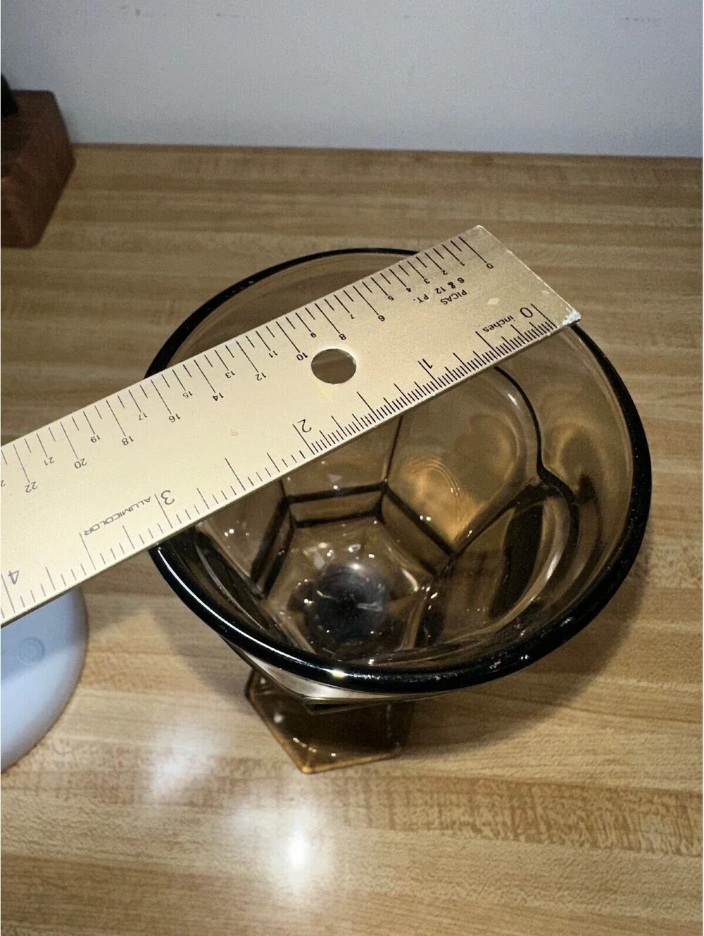 Vintage Fostoria Virginia Brown Water Goblet Glass Set of 3